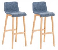 CLP Set di 2 sgabelli da bar Hoover tessuto - naturale CLP Set di 2 sgabelli da bar Hoover tessuto - naturale