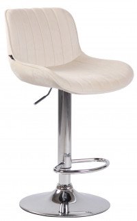 CLP Sgabello da bar Lentini Samt - cromo crema CLP Sgabello da bar Lentini Samt - cromo crema
