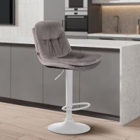 CLP Sgabello da bar Laurel Samt - bianco CLP Sgabello da bar Laurel Samt - bianco