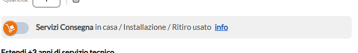 Consegna in casa/al piano