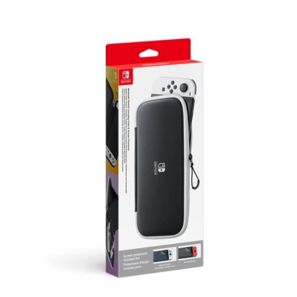 Image of Nintendo case + screen protector custodia videogioco nintendo 10008001 switch oled case + Games - accessori Console, giochi & giocattoli