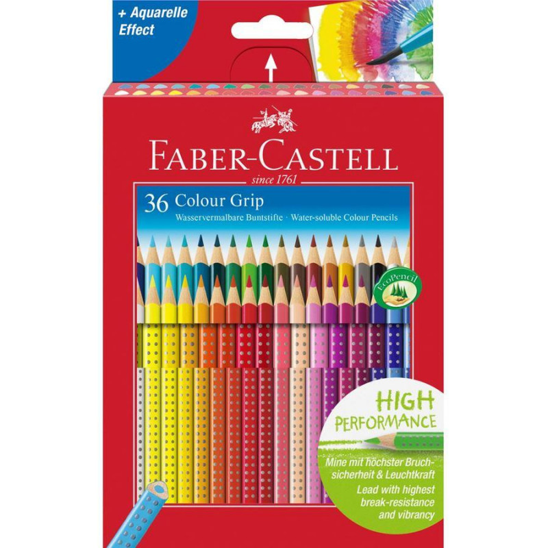 Image of Faber castell astuccio di cartone con 36 matite colorate colour grip Ufficio scuola cartoleria Ufficio cancelleria