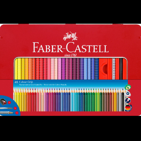 Faber Castell Matite colorate acquerellabili colour grip- 48 Pastelli  112448 Epto