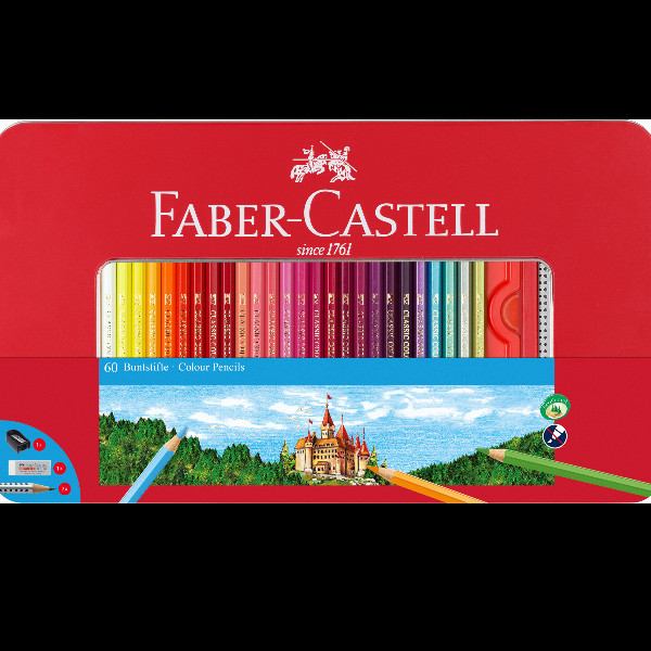 Image of Faber castell confezione 60 matite colorate permanenti con finestra Confezione 60 matite colorate permanenti con finestra Ufficio scuola cartoleria Ufficio cancelleria