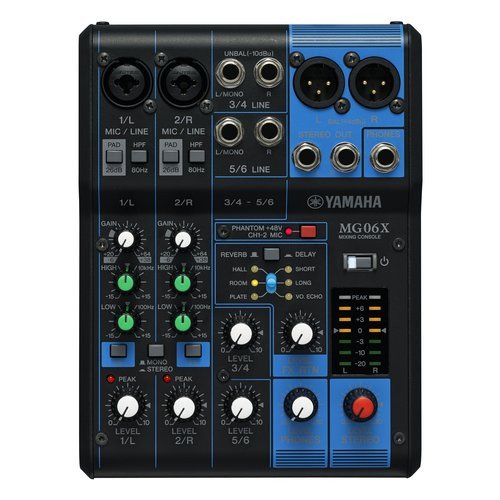 Image of Yamaha mg06x mixer analogico mg06x 6can.2mic.6lin.eff mixer disc jockey yamaha mg06x mi Mixer per dj Audio - hi fi
