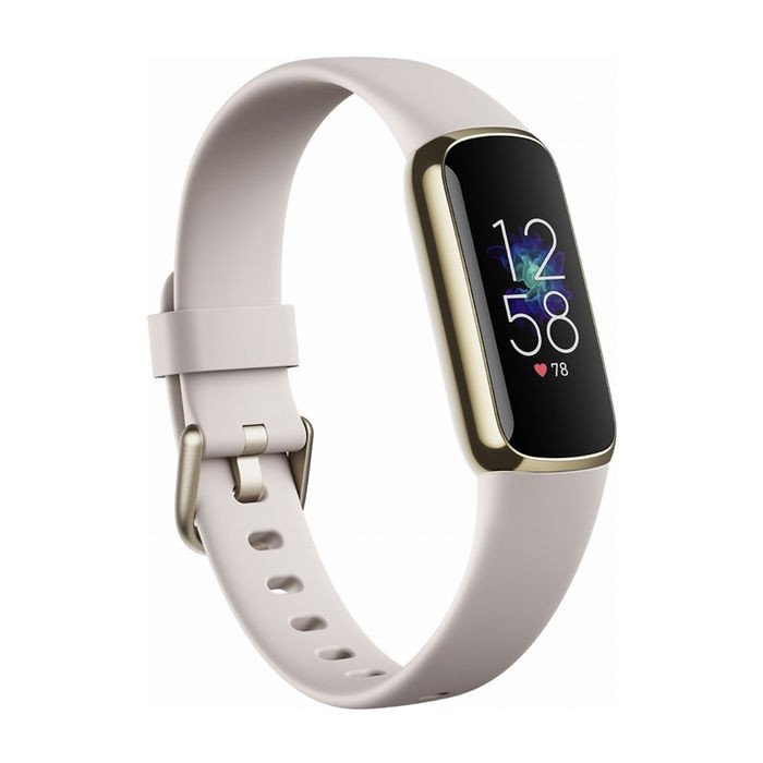 Image of Fitbit smartband fitbit fb422glwt luxe lunar white e soft gold stainless stee Smartwatch Telefonia