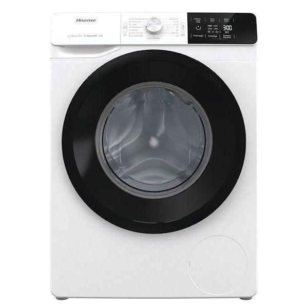 Image of Hisense lavatrice hisense w80141gevm bianco e nero Lavatrici Elettrodomestici