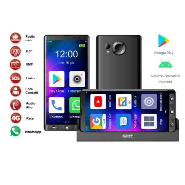 Image of Saiet mobile saiet smart senior max sts 600 plus gsm/gprs/edge/umts/hsdpa Smartphone / pda phone Telefonia
