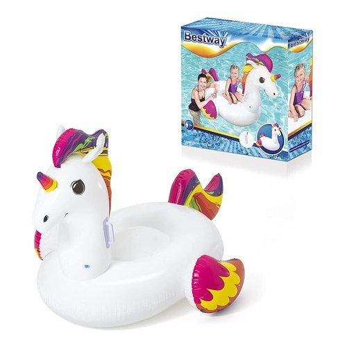 Image of Bestway gonfiabile mare bestway 41114 cavalcabile unicorno bianco e color Bambini & famiglia Console, giochi & giocattoli