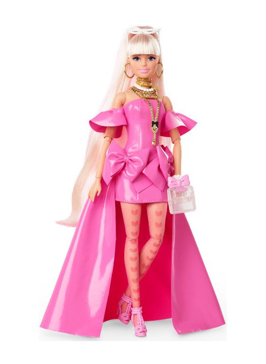 Image of Mattel bambola mattel hhn12 barbie extra fancy vestito a cuori fucsia Bambini & famiglia Console, giochi & giocattoli