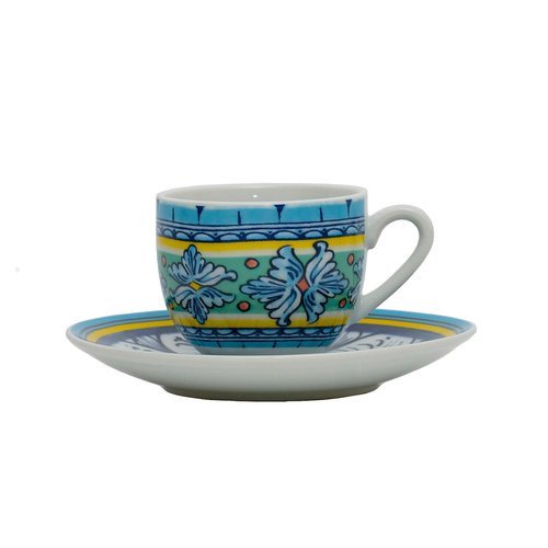Image of Fade set tazzine caffè fade 55030 ortigia con piattino blu Casalinghi cucina Casa & cucina