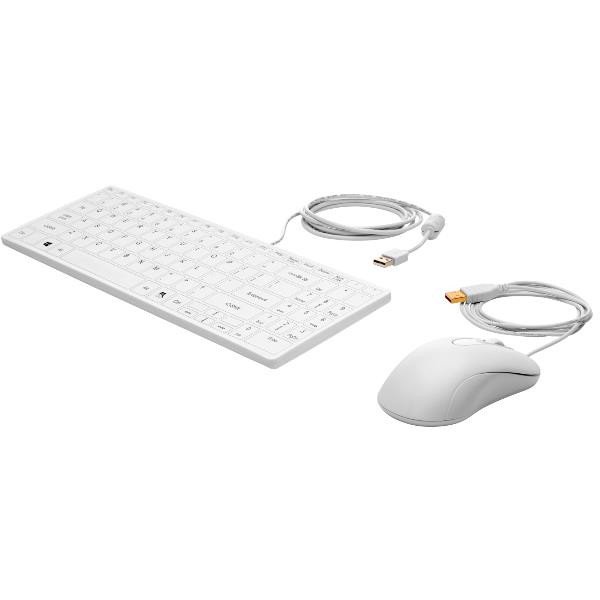 Image of Hp hewlett packard kit tastiera e mouse hp usb healthcare edition sanificabile bianca hp usb kyd/mo Kit Tastiera e mouse HP USB Healthcare Edition sanificabile Bianca Componenti Informatica