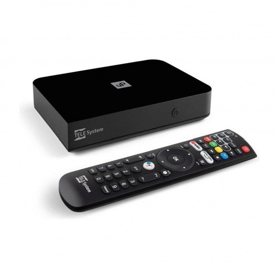 Image of Telesystem ts up android tv 10 4k smart box androidtv 10 dvb-t2 4k a10 hevc wifi tlc univer TS Up Android TV 10 4K