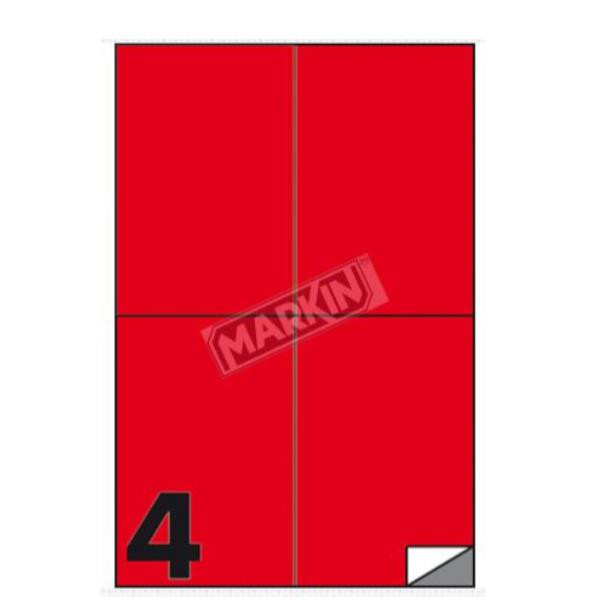 Image of Markin 210c519ro cf400 etichette rosse 105x148 su foglio a4 Materiale di consumo Informatica