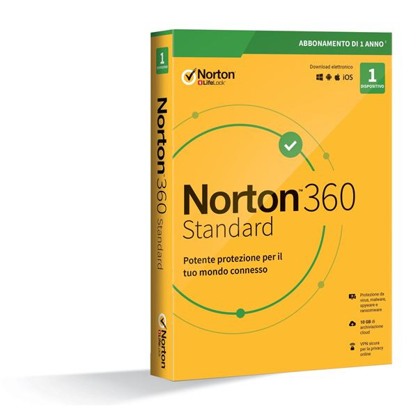 Image of Symantec norton 360 standard - 1 dev 10gb esd Software Informatica
