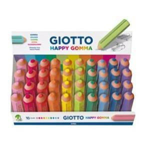 Image of Giotto esp.40 happy gomma tondi HAPPY Ufficio scuola cartoleria Ufficio cancelleria