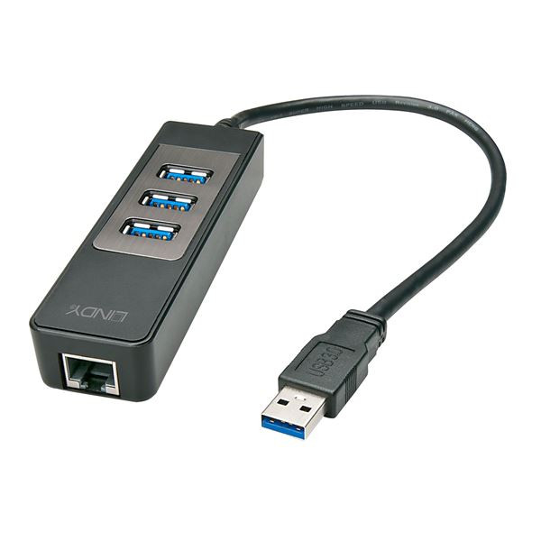 Image of Lindy adattatore usb 3.0/ethernet 10/100/1000 ADATTATORE USB 3.0/ETHERNET 10/100/1000 Cavi - accessori vari Informatica