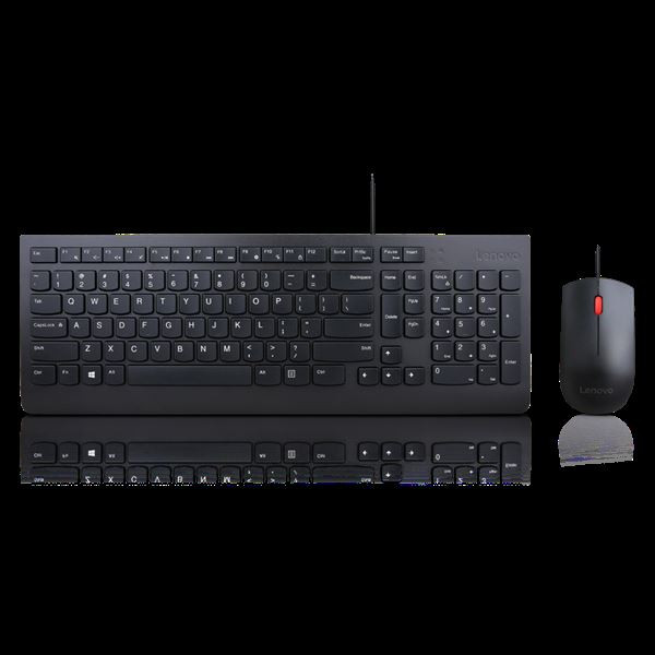 Image of Lenovo essential wired keyboard and mouse combo it KEYBD KB MS COMBO ITALIAN Componenti Informatica