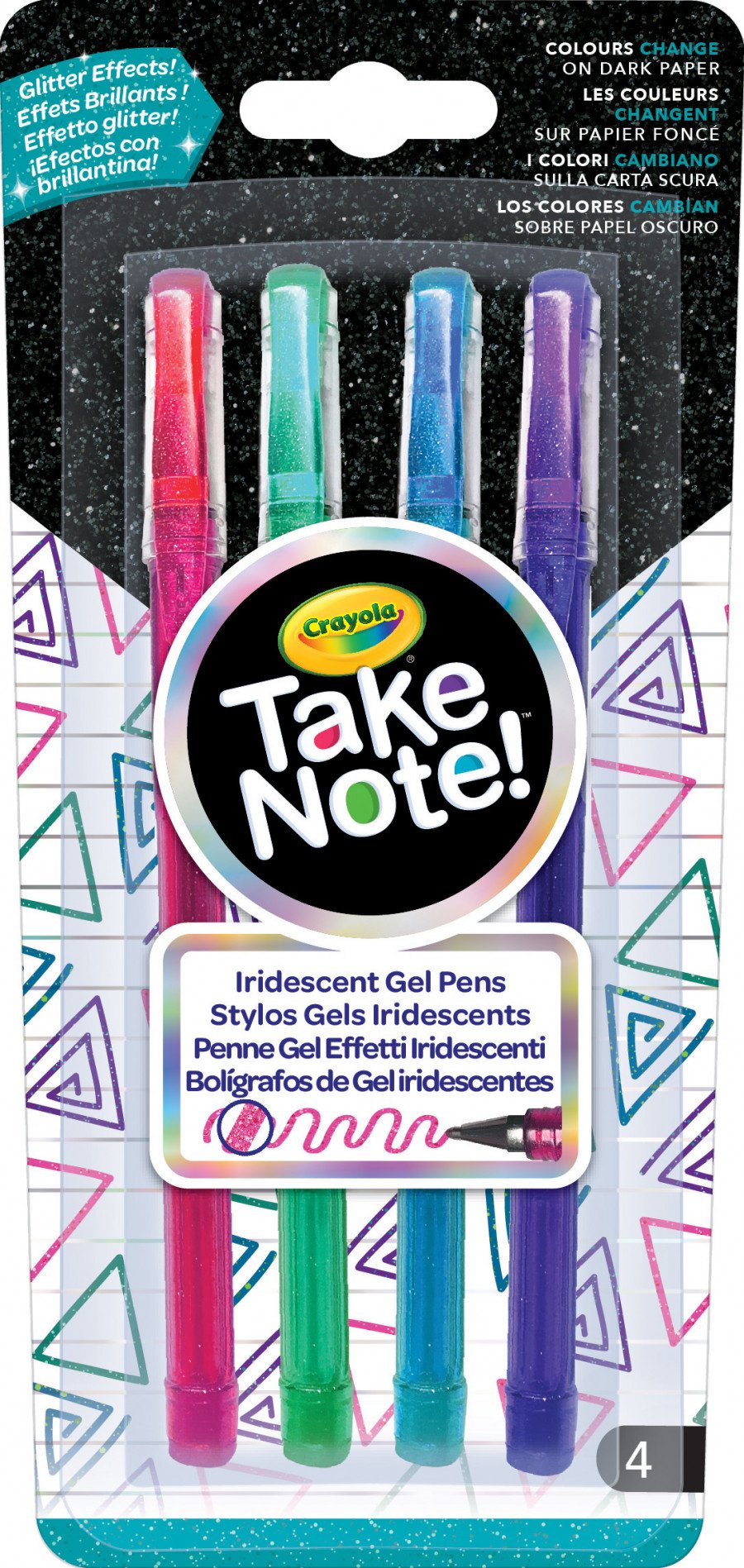 Crayola Glitter Gel penne pacco da 6 