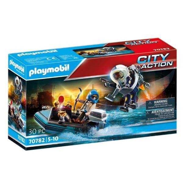 Image of Playmobil jetpack della polizia e ladro d'arte Bambini & famiglia Console, giochi & giocattoli