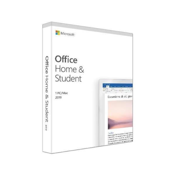Image of Microsoft office home and student 2019 italian eurozone medialess p6 Software Informatica
