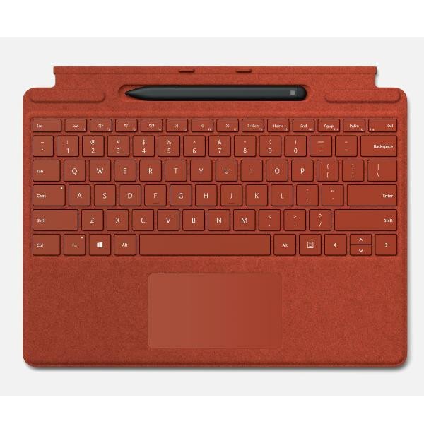 Image of Microsoft surface pro keyboard poppy red bundle srf pro sig kb bundle red Surface Pro Keyboard Poppy red Bundle