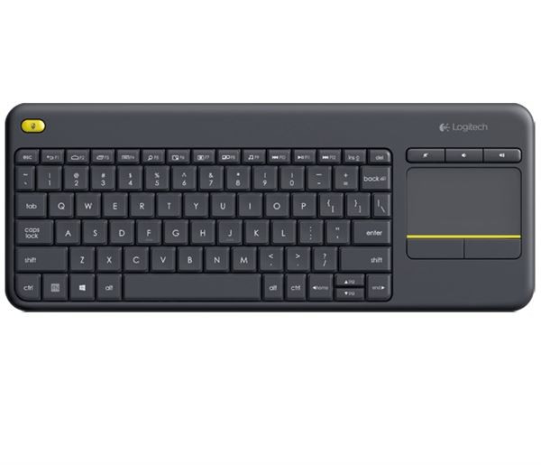 Image of Logitech wireless touch keyboard k400 plus tedesco wireless touch kb k400 plus WIRELESS TOUCH KEYBOARD K400 PLUS TEDESCO Componenti Informatica
