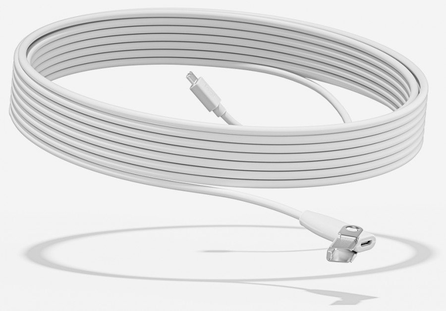 Image of Logitech rally mic pod extension cable off-white ww 10m extension cable Accessori piccoli elettrodomestici Elettrodomestici