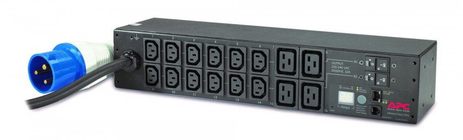 Image of Apc rack pdu, metered, 2u, 32a, 230v, (12) c13 (4) c19 RACK PDU, METERED, 2U, 32A, 230V, (12) C13 (4) C19 Armadi rack - accessori Informatica