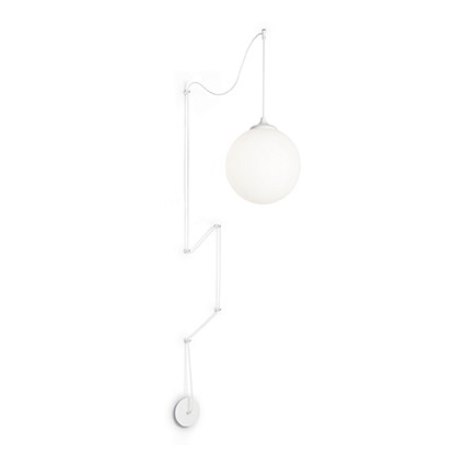 Image of Ideal lux boa sp1 bianco lampada a sospensione d 300 x h min 550 / max 12000 mm Luci & illuminazione Casa & cucina