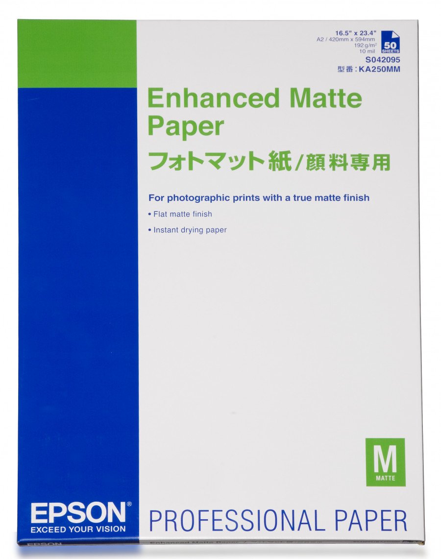 Image of Epson carta enhanced matte, a2, 50 ff (m1) Materiale di consumo Informatica