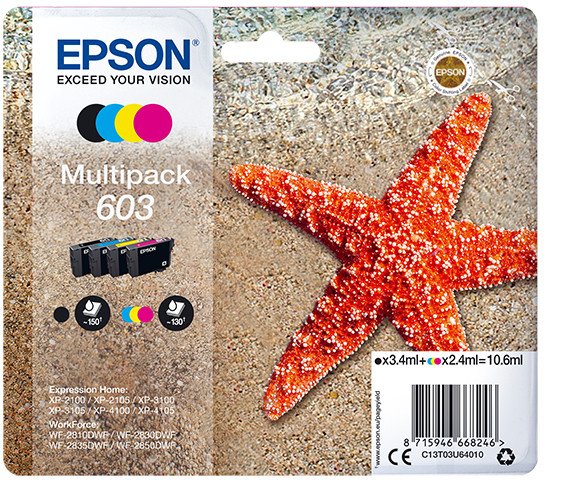 Image of Epson stella marina multipack multipack 4 colori c/m/g st.marina STELLA MARINA MULTIPACK Materiale di consumo Informatica
