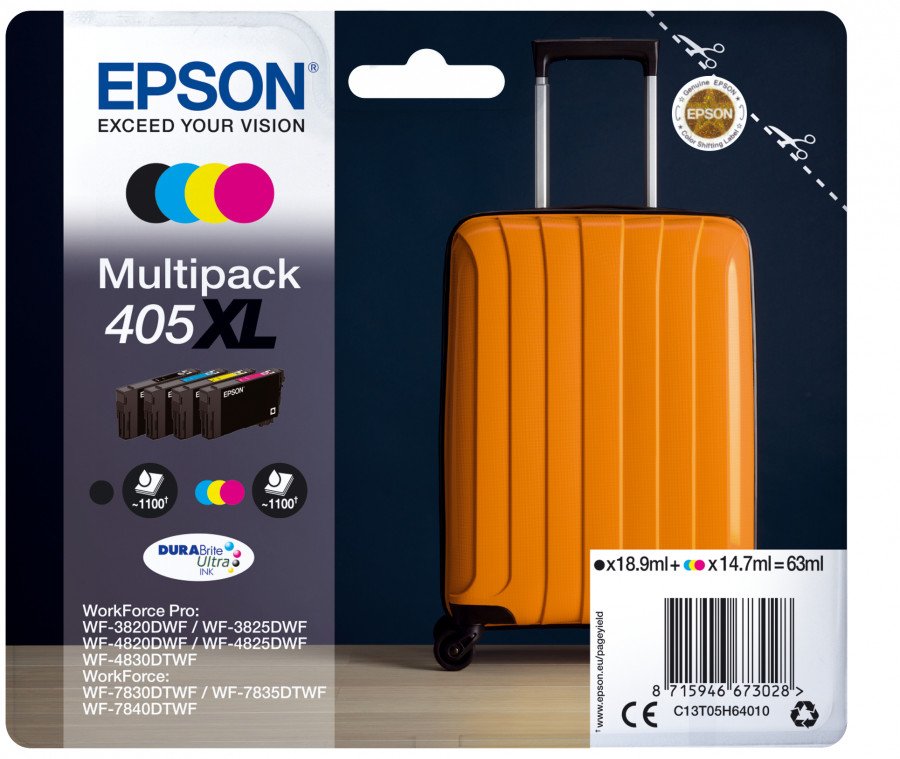 Image of Epson multipack 4 colori 405 xl durabrite Materiale di consumo Informatica