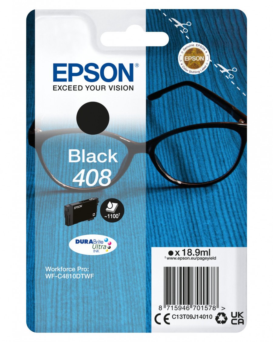 Image of Epson black 408 durabrite ultra ink Materiale di consumo Informatica