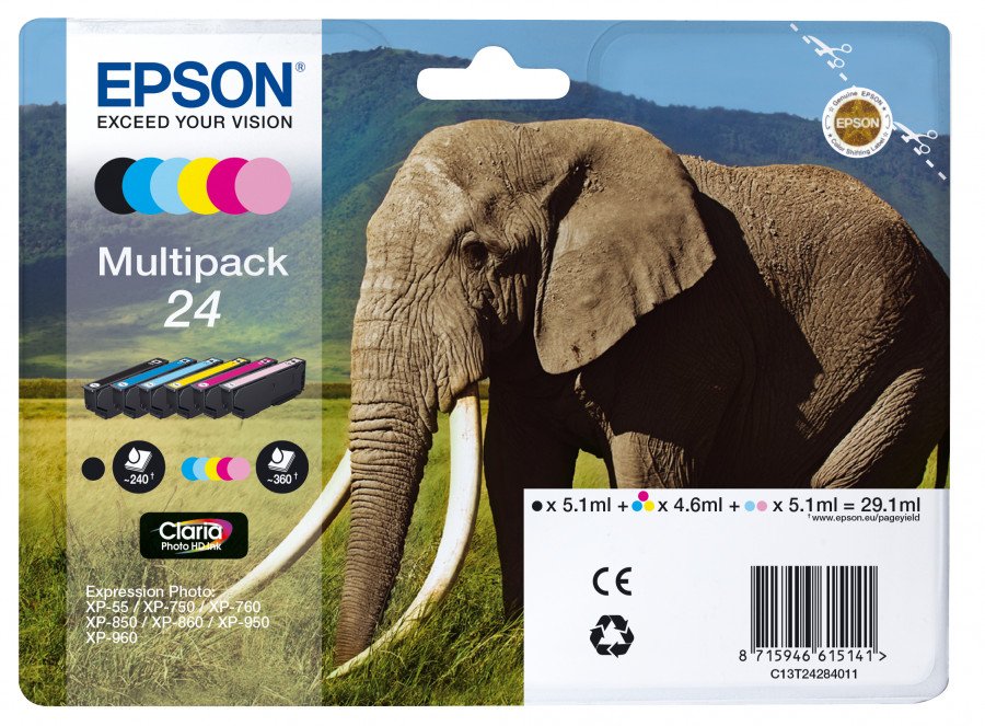 Image of Epson multipack 24 6pz nero e colori Materiale di consumo Informatica
