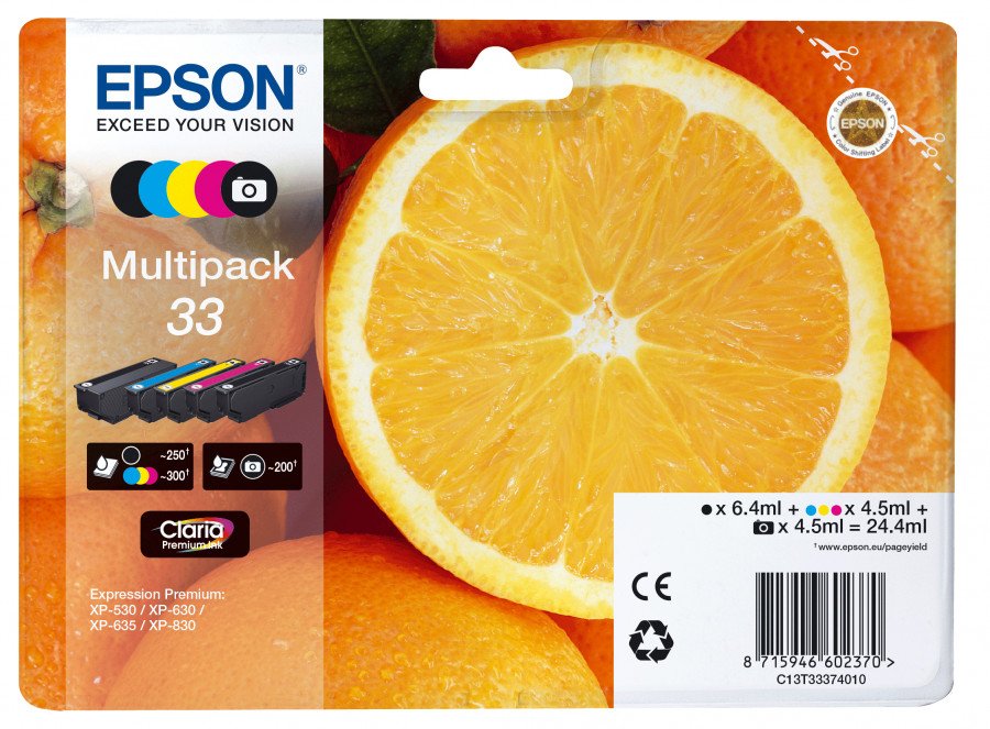 Image of Epson multipack 33 arancia n.5 colori Materiale di consumo Informatica