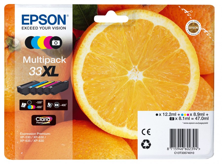 Image of Epson arancia xl multipack 33xl n.5 colori cartucce mpg s1 ARANCIA Materiale di consumo Informatica