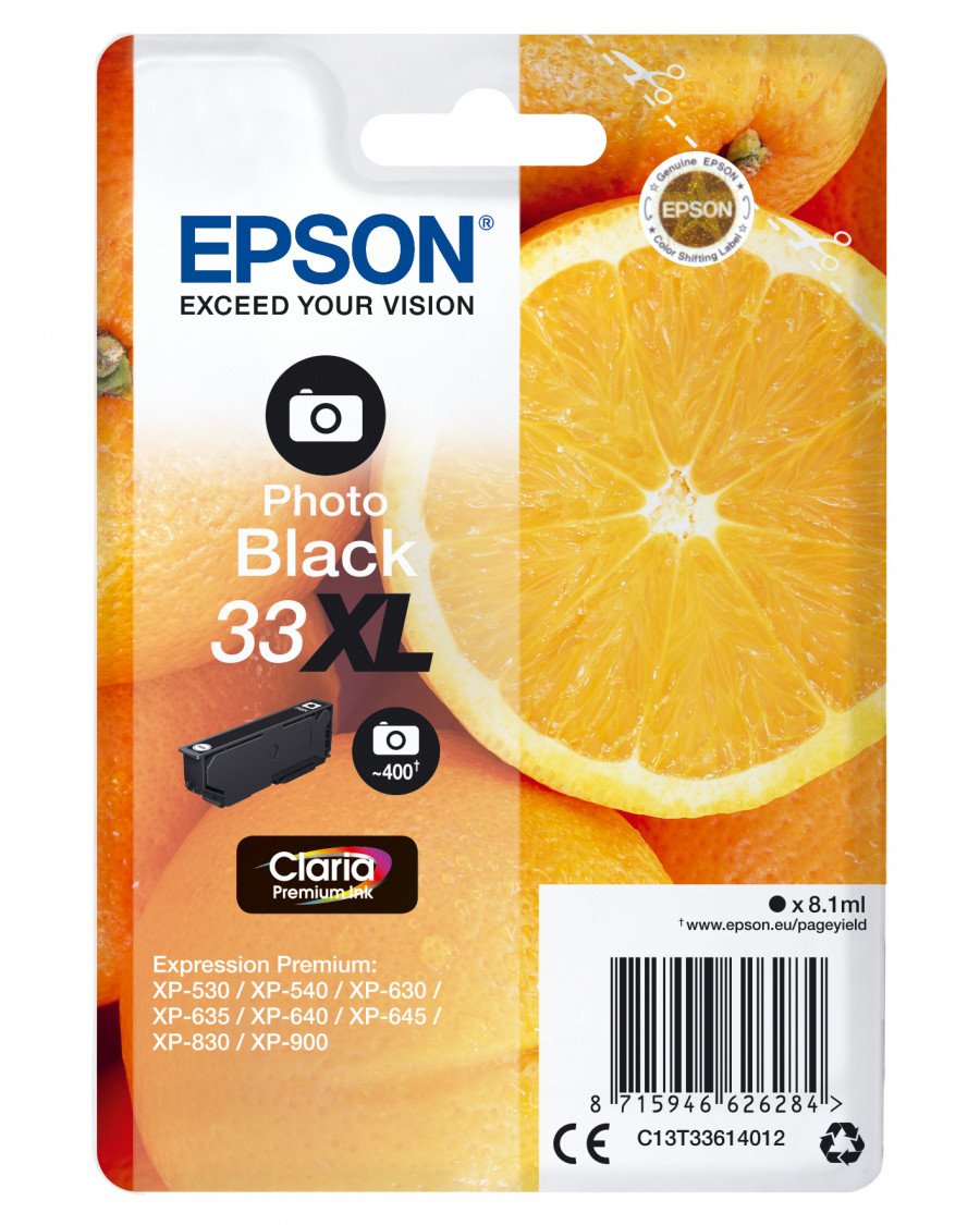 Image of Epson arancia xl cartuccia stampante c13t33614022 claria t33 xl ARANCIA XL Materiale di consumo Informatica