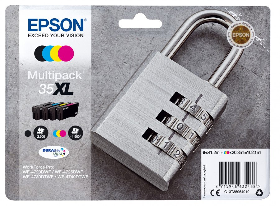 Image of Epson multipack lucchetto kcmy 35xl cartucce mpg s1 MULTIPACK LUCCHETTO Materiale di consumo Informatica