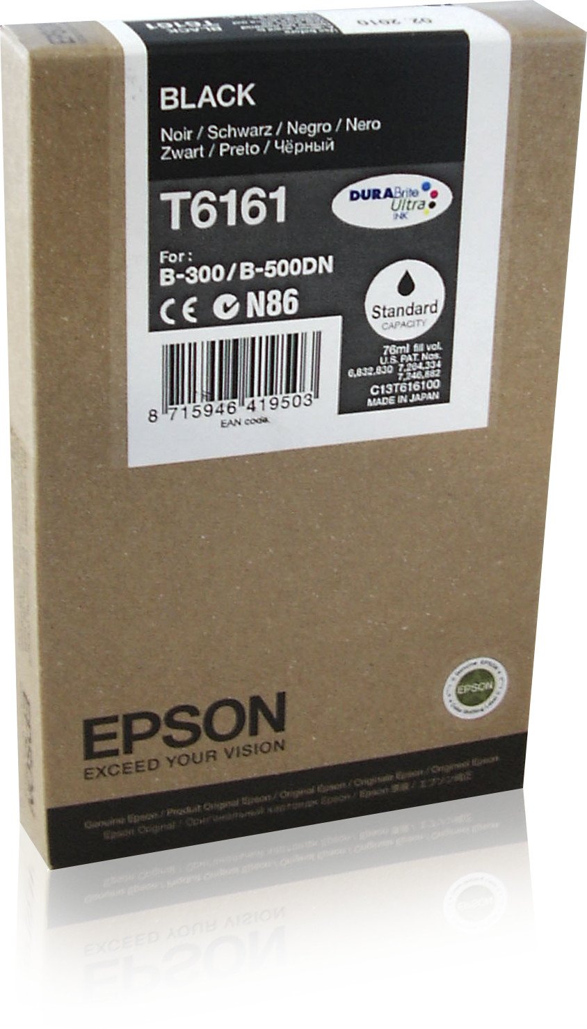 Image of Epson tanica a pigmenti nero durabrite ultra T616 Materiale di consumo Informatica