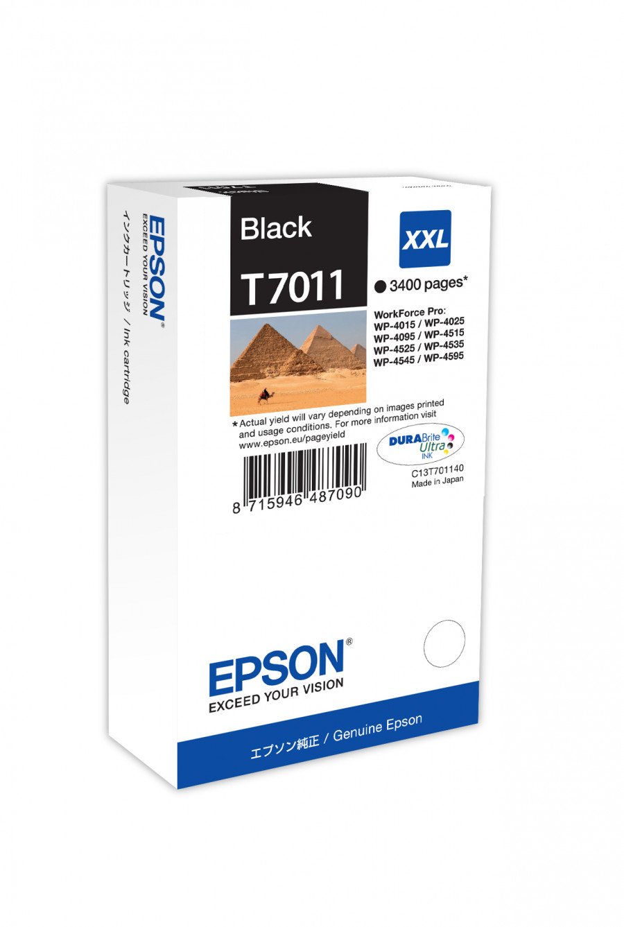 Image of Epson cartuccia t7011 piramidi elevata xxl nero PIRAMIDI Materiale di consumo Informatica