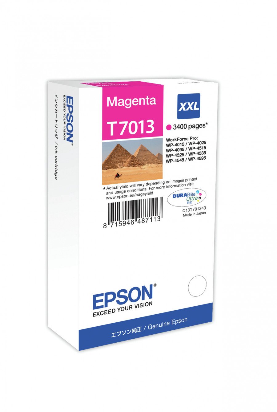 Image of Epson cartuccia t7013 piramidi elevata xxl magenta PIRAMIDI Materiale di consumo Informatica