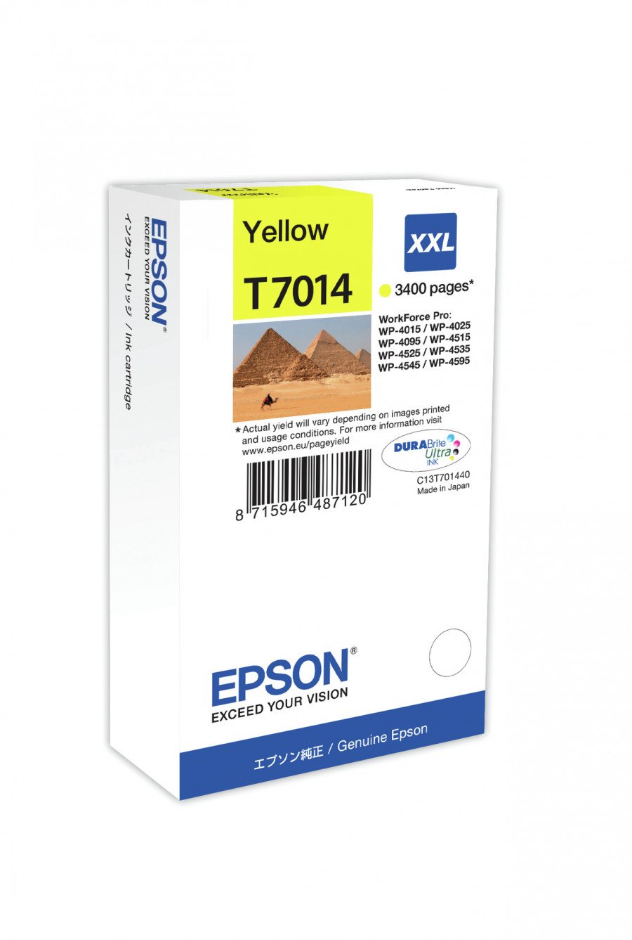 Image of Epson cartucce t7014 piramidi elevata giallo xxl PIRAMIDI Materiale di consumo Informatica