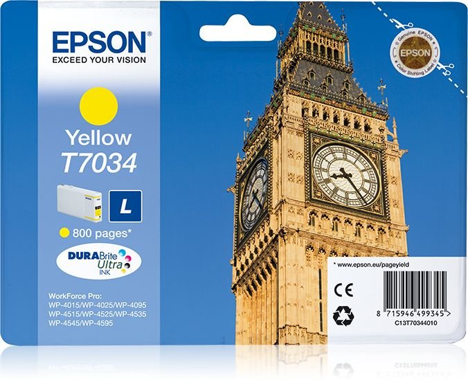 Image of Epson tanica inchiostro a pigmenti giallo epso BIG BEN Materiale di consumo Informatica