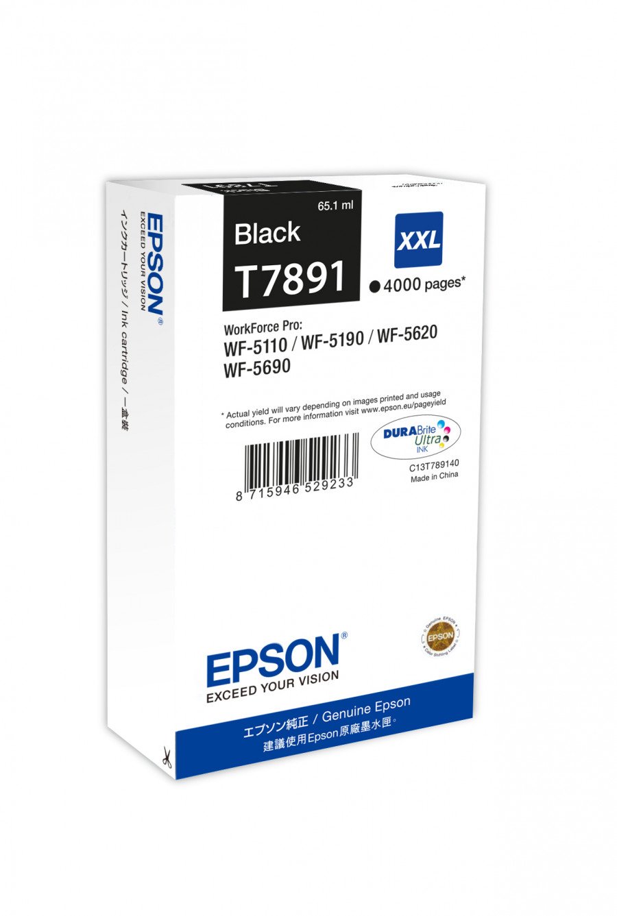 Image of Epson t7891 cartuccia ultra t789 651 ml elevata xxl nero T7891 Materiale di consumo Informatica