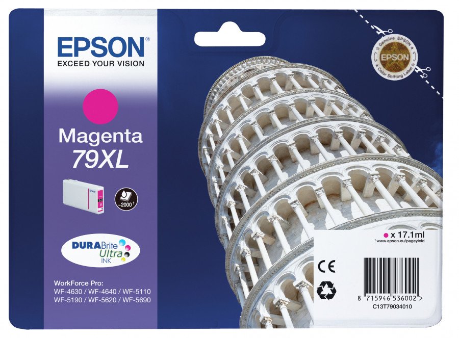 Image of Epson torre di pisa xl tanica inchiostro a pigmenti magenta eps TORRE DI PISA XL Materiale di consumo Informatica