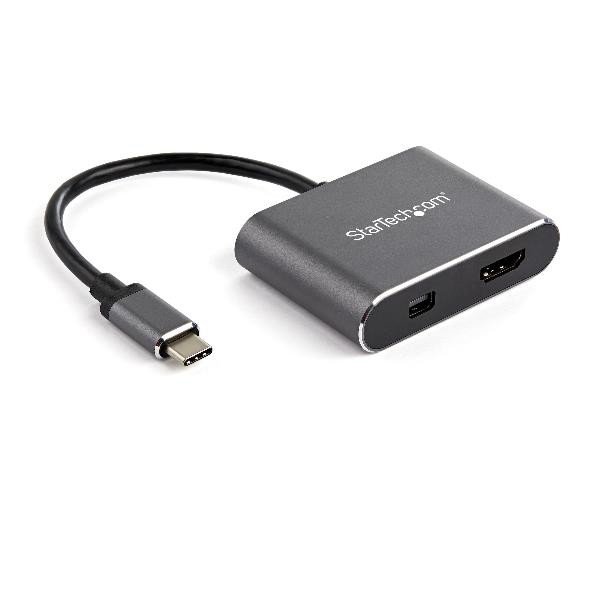 Image of Startech usb c multiport video adapter hdmi or mini dp hdr 4k 60 Adattatore USB-C a HDMI mDP 4K 60Hz Cavi - accessori vari Informatica