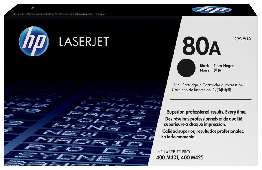 Image of Hp hewlett packard hp laserjet pro m401/m425 2.7k blk crtg 80A Materiale di consumo Informatica