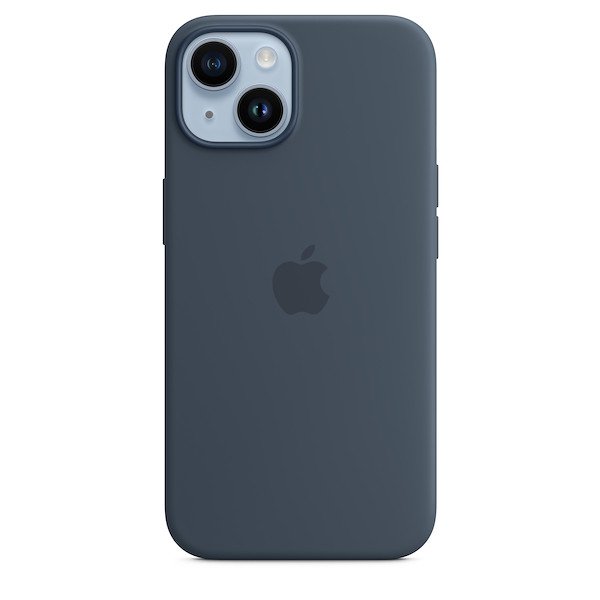 Image of Apple iphone 14 silicone case storm blue Apparati telecomunicazione Telefonia