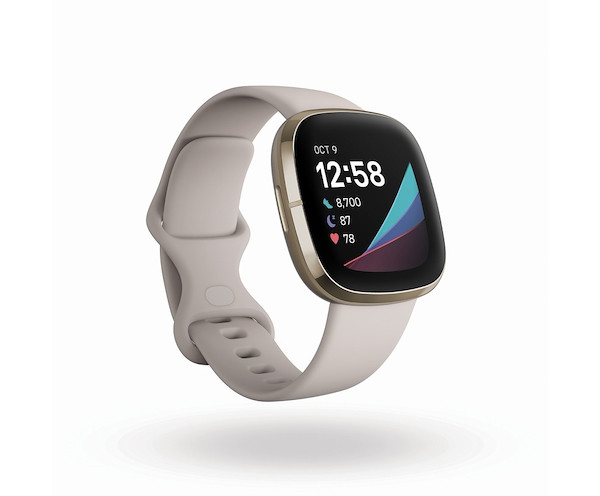Image of Fitbit smartwatch fitbit 811138036973 sense bianco lunare e oro Smartwatch Telefonia